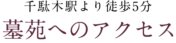 千駄木駅より徒歩5分。谷中永代供養へのアクセス